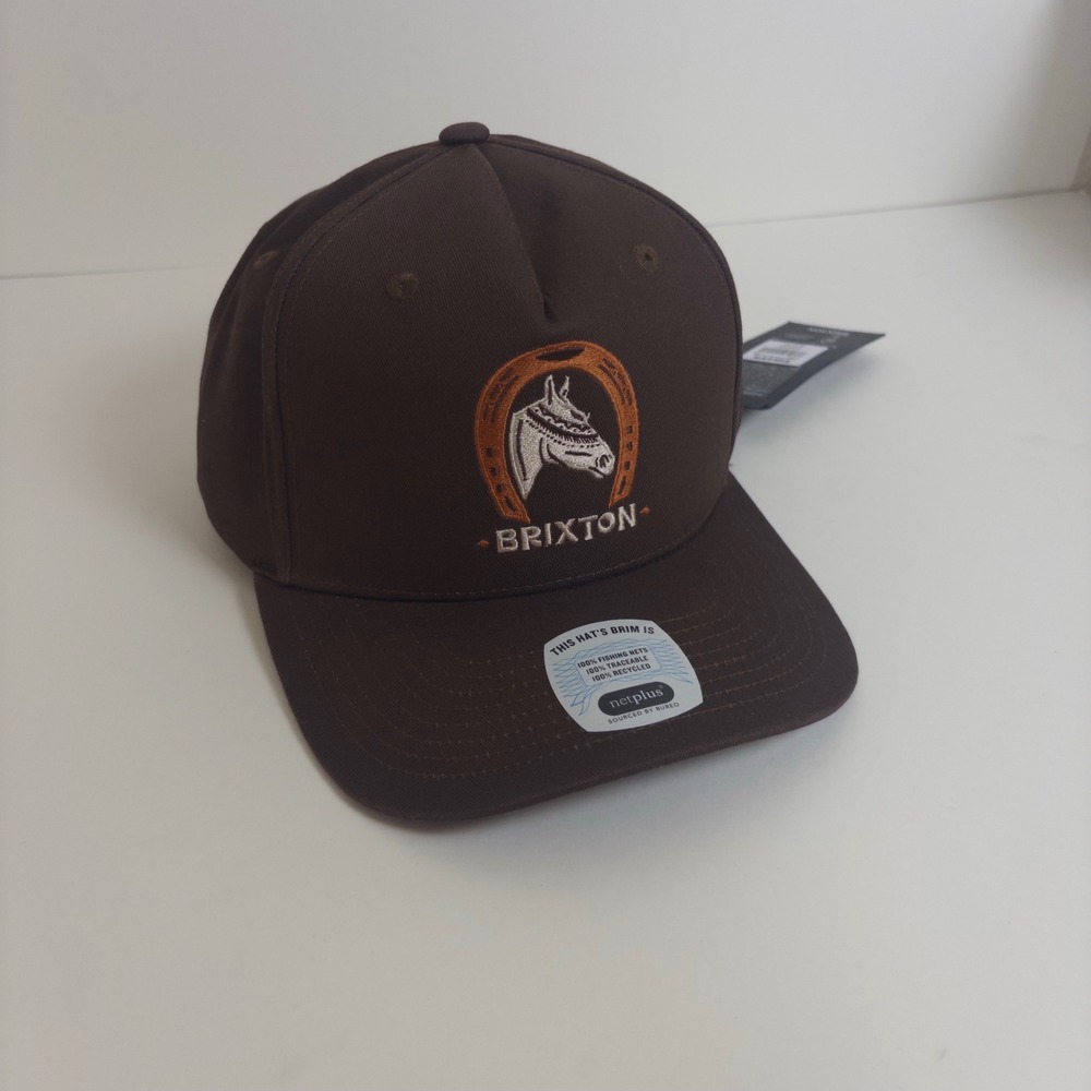Brixton Snapback M Hat Mens OS Blind Two Tone Brown Horseshoe NetPlus Cap NEW